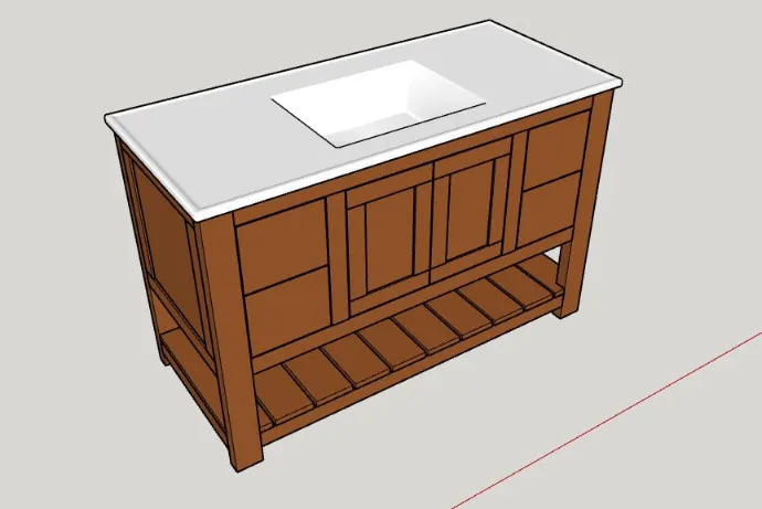 Elm Bath Vanity 3D Model